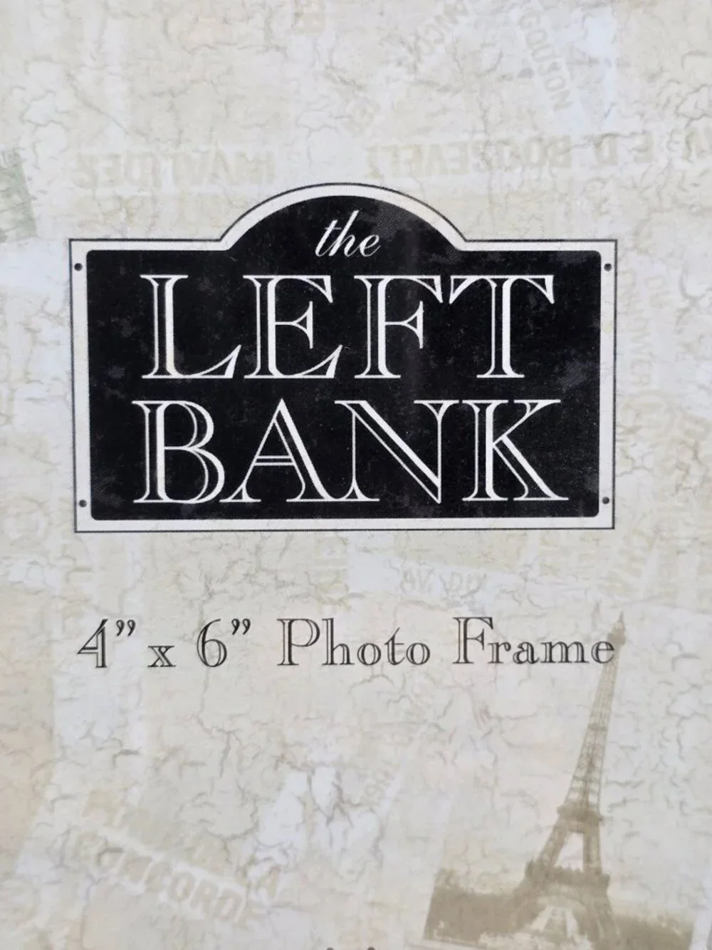 The Left Bank Paris-Themed 4"x6" Photo Frame By New View Eiffel Tower Design - Picture 2 of 12